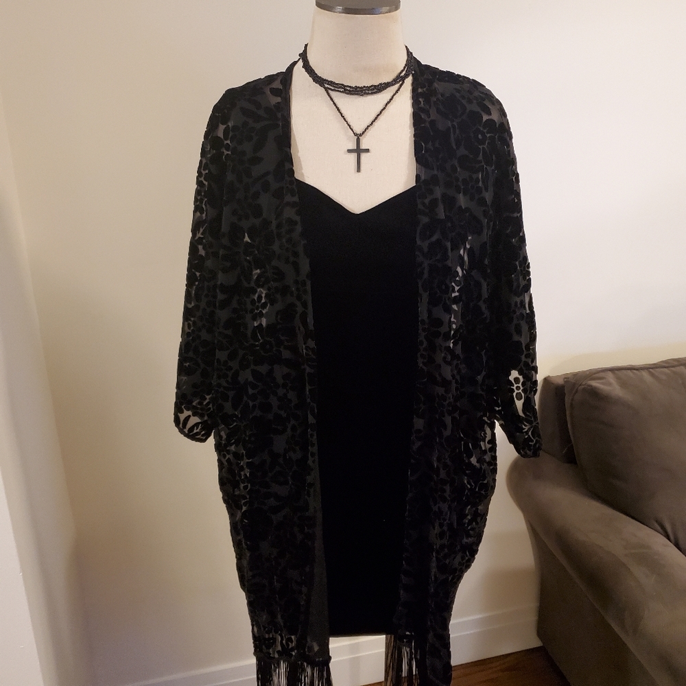 🖤SOLD🖤 Vintage sexy goth velvet 90s bustier mini dress le chateau y2k - Picture 4 of 15